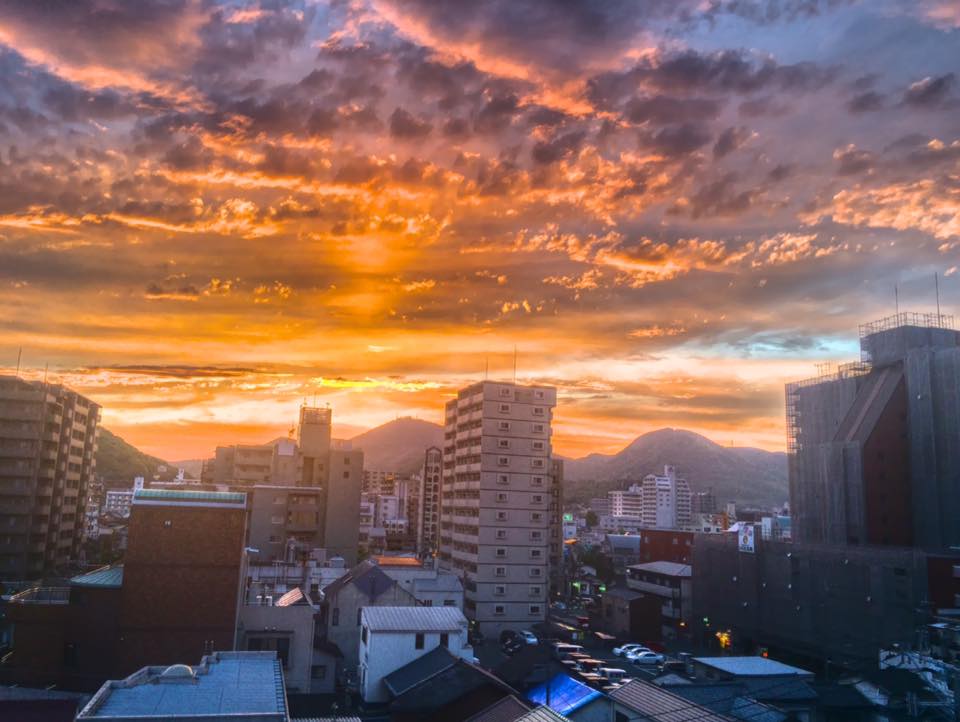 今日の夕日